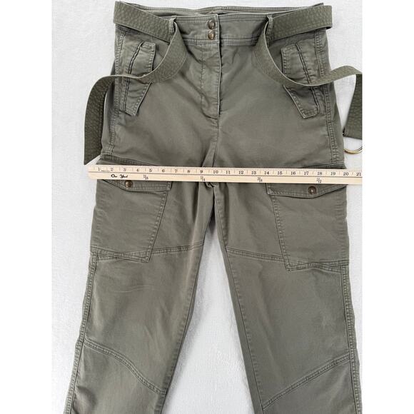J Crew Womens Belted Military Pants Utility Cargo Carpenter Chino 12 Large - Picture 7 of 9
